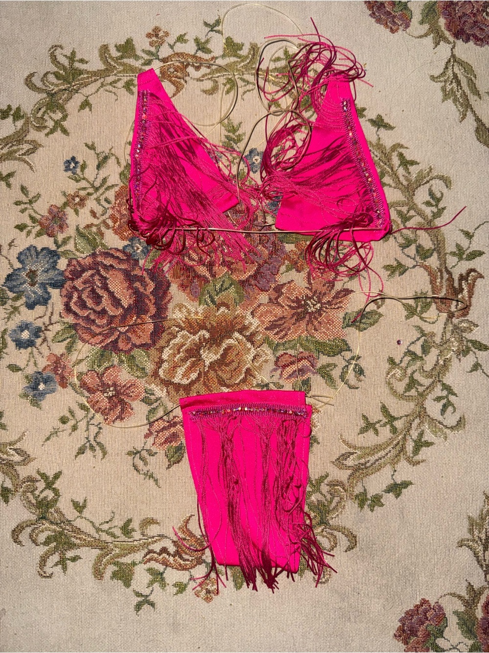 Brand new pink fringe bikini